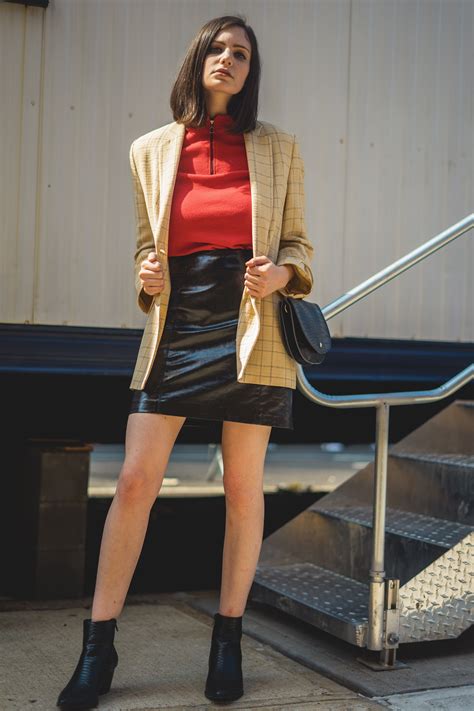 outfits with black leather skirt|80s leather skirt outfit.